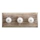 White Turquoise Crackle Ceramic Wooden Hooks